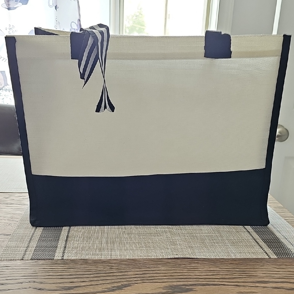 Stylish Black and Cream Tote Bag